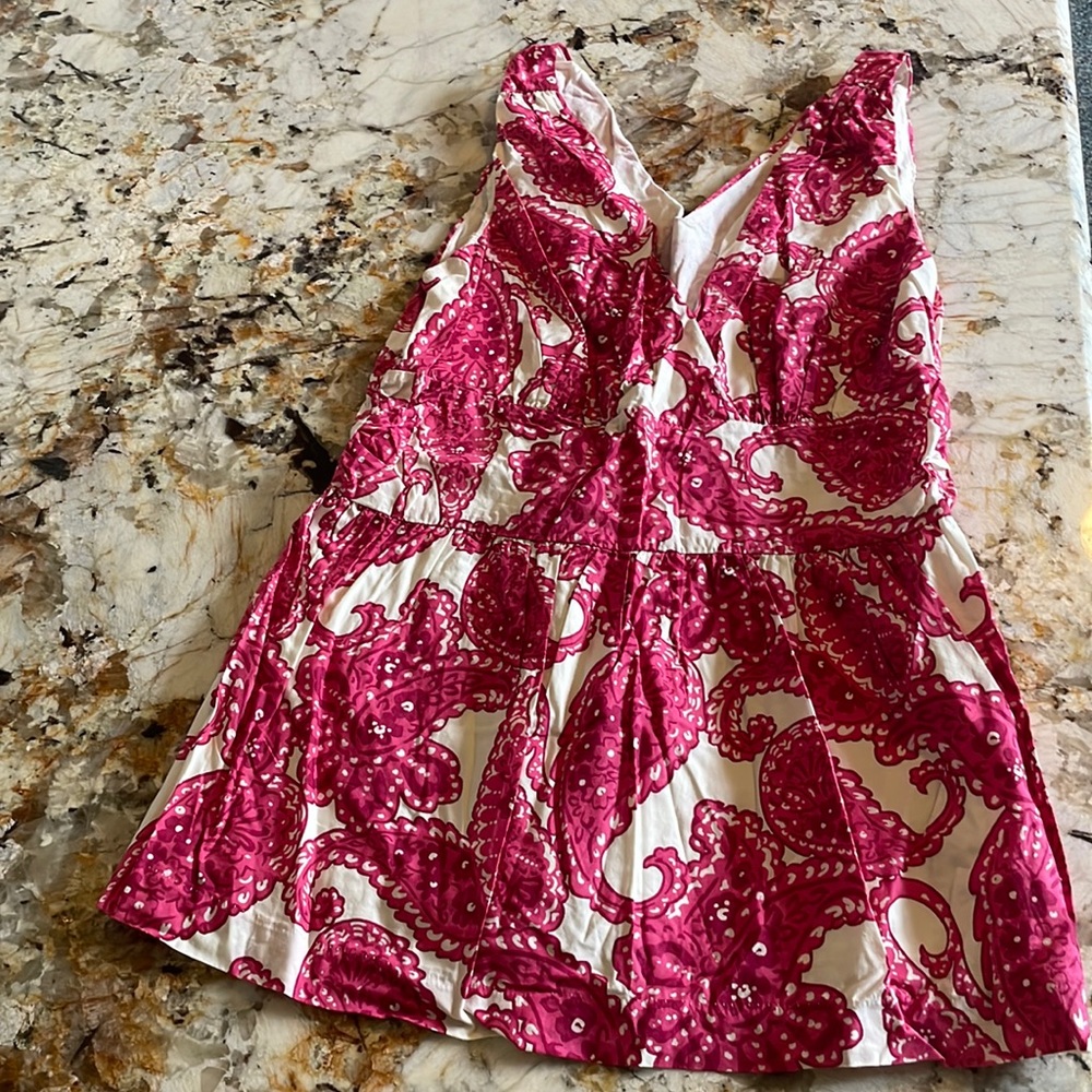 Pink and white womens  top